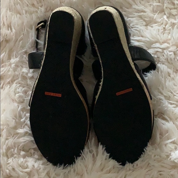 Cole Haan Black Leather Wedge Woven - Picture 4 of 7